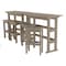 Highwood Usa Lehigh 6pc Bar Height Outdoor Patio Furniture Balcony Set AD-KITBALC201-WBR - alternate 1